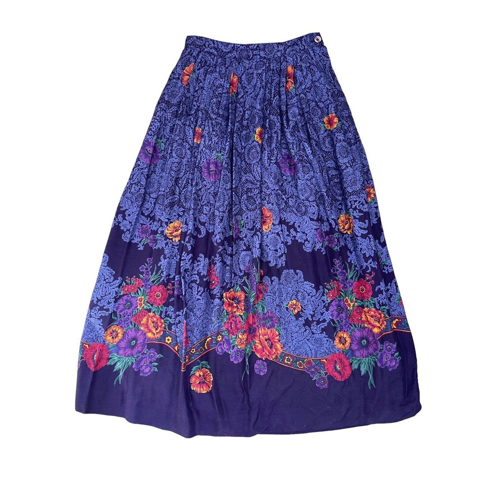 Vintage Long Cottage Floral Garden skirt Susan Bristol Modest Sz‎ 4